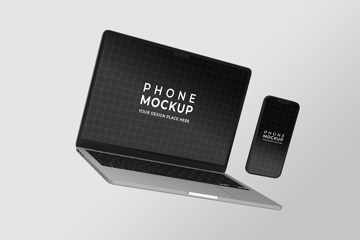 图片[2]-Macbook Laptop & Phone Mockup（841216）-技能树